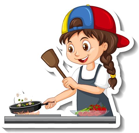 cooking pictures cartoon|cartoon girl cooking.